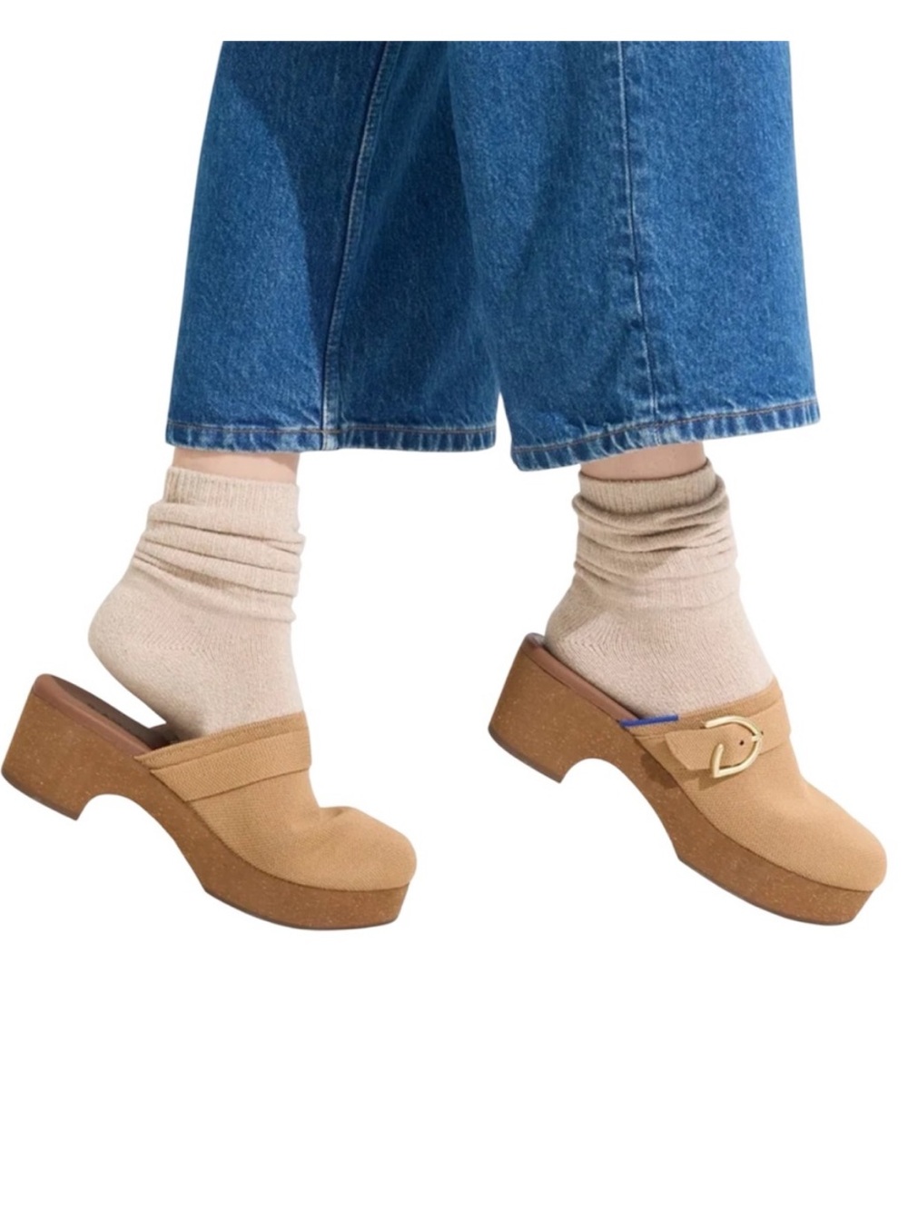 Rothy's Buckle Clog Wren
Boucle Tan Camel Mule Wedge Shoes, Size 12, NWT No box